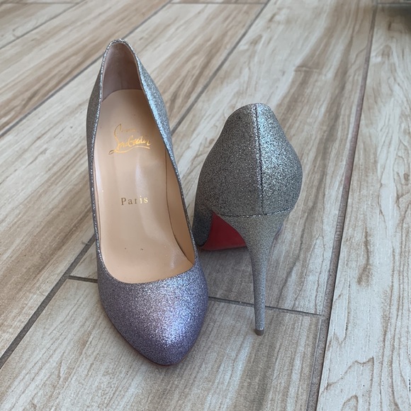 Christian Louboutin Sparkly Purple Silver Ombré pumps - Picture 2 of 8